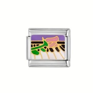 Piano with Rose DIY Personalized Jewelry Making Italian Charm Bracelet Ring 9mm